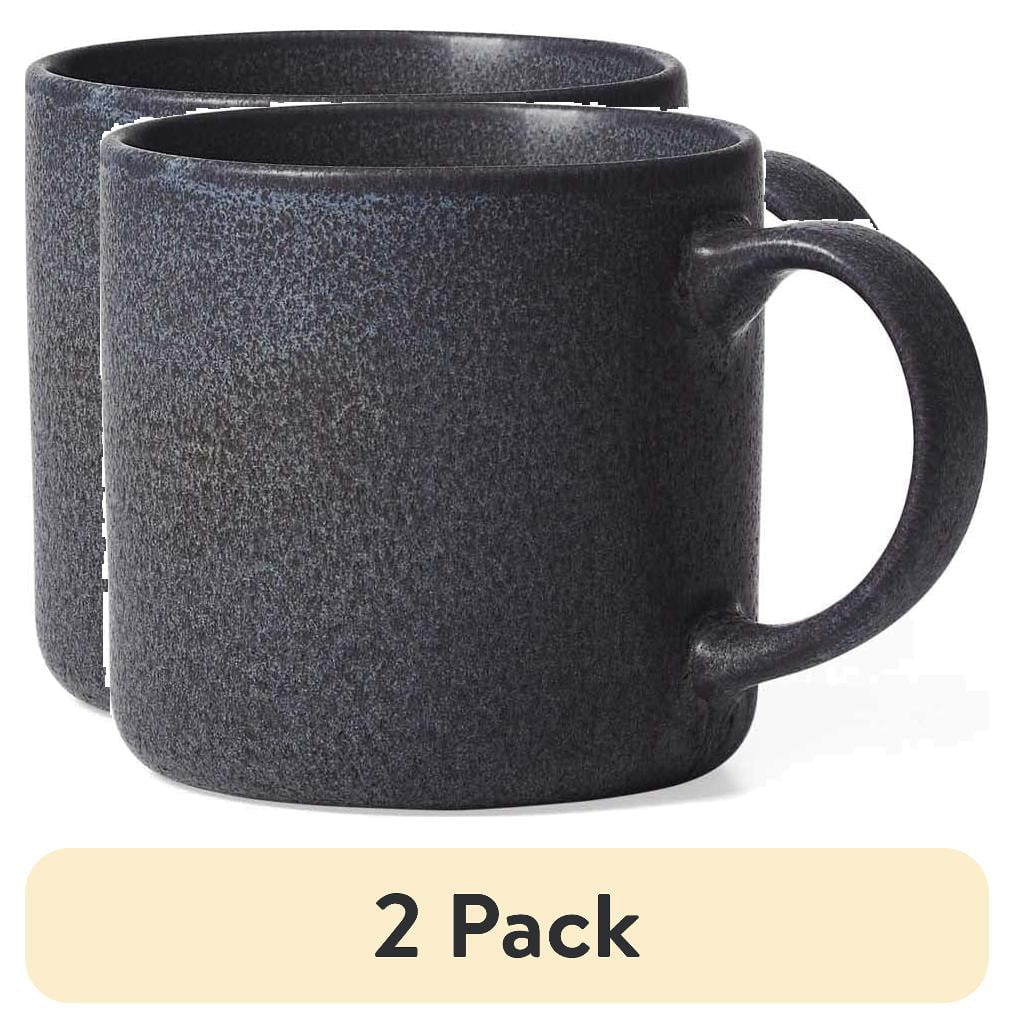 (2 Pack)  Anderson Dark Gray Stoneware Modern Mug