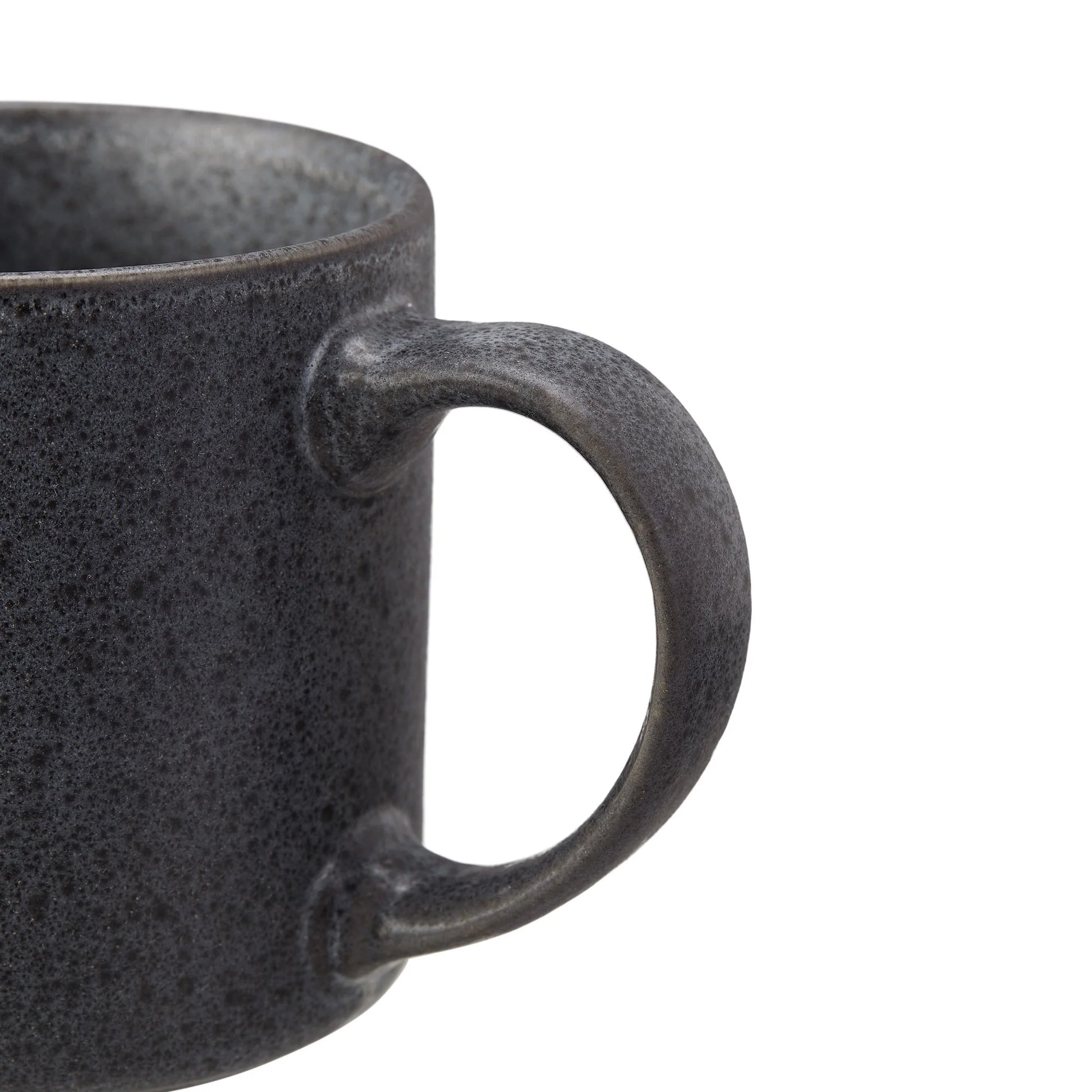 (2 Pack)  Anderson Dark Gray Stoneware Modern Mug