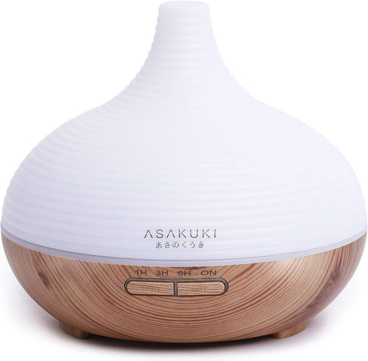 300ML Premium, Essential Oil Diffuser, Quiet 5-In-1 Humidifier, Natural Home Fragrance Diffuser with 7 LED Color Changing Light and Easy to Use